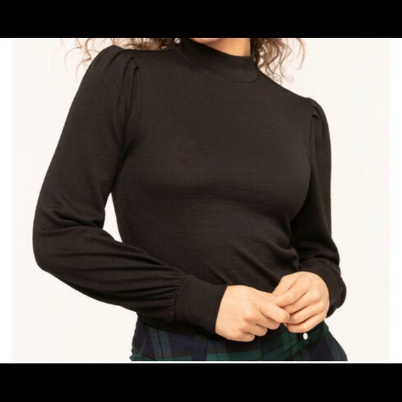 NWT Reitmans Black Puff Sleeve Hacchi Top size Small. (4) - Picture 1 of 3